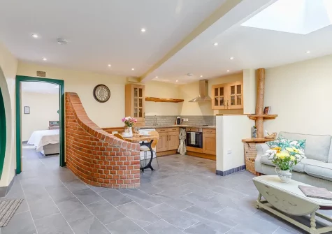 The kitchen & dining area at The Secret Burrow, Abbotsham