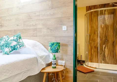 Bedroom #2 and en-suite shower room at The Secret Burrow, Abbotsham