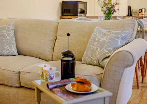 The living area at The Shippen at Upper Yeoland, Swimbridge