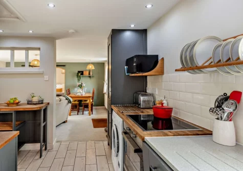 The kitchen at The Shippon, Hembury Gate Farm, Sheepwash