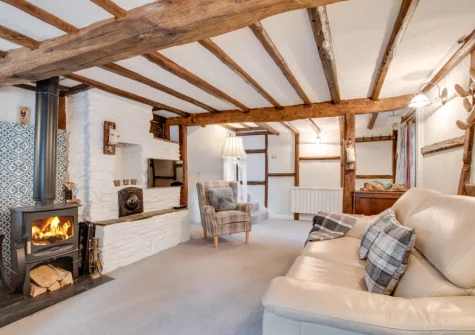 The living area at The Smithy, Croyde