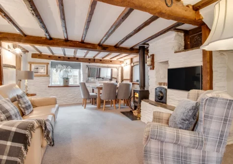 The living area at The Smithy, Croyde