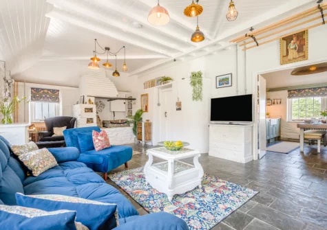 The living room at The Smithy, Feock