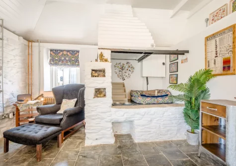 The living room at The Smithy, Feock