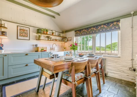 The kitchen & dining area at The Smithy, Feock