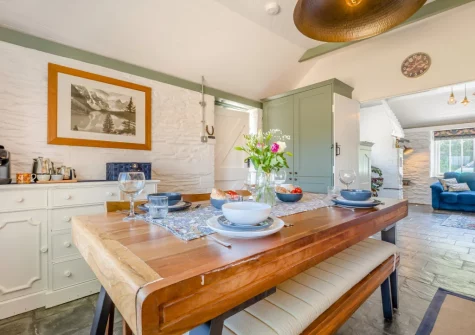 The kitchen & dining area at The Smithy, Feock