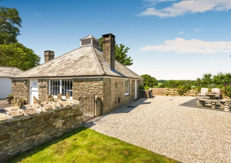 The patio, alfresco dining, outdoor sitting area & garden at The Smithy, Feock