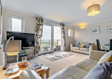 The living area at The Spinnakers, Newquay