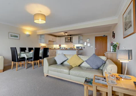 The living area at The Spinnakers, Newquay