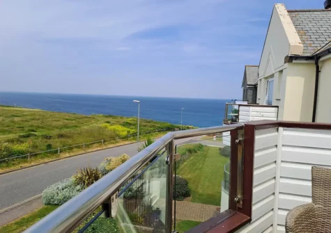 The view from the balcony at The Spinnakers, Newquay