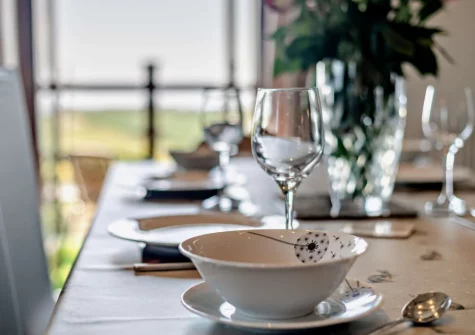 The dining area at The Stables at Brea Farm, Trevegean