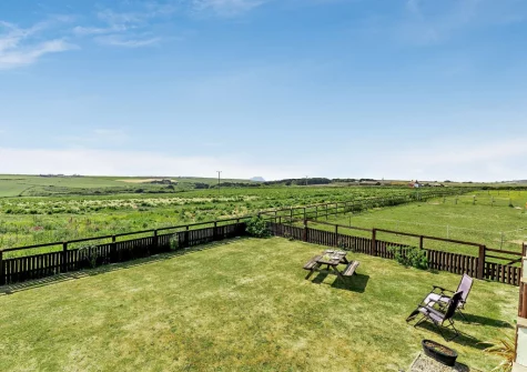 The enclosed garden at The Stables at Brea Farm, Trevegean