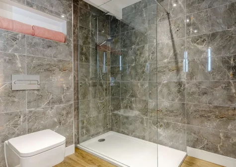 Bedroom #2 en-suite shower room at The Stables at Glen View, Burncoose