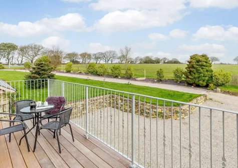 The terrace & outdoor sitting area at The Stables at Glen View, Burncoose