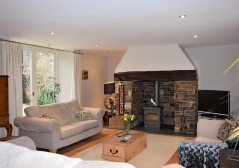 The living room at The Stables, Lynton