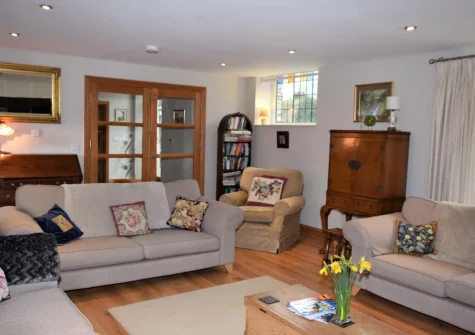 The living room at The Stables, Lynton