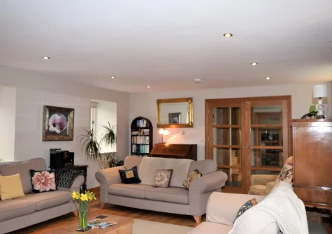 The living room at The Stables, Lynton