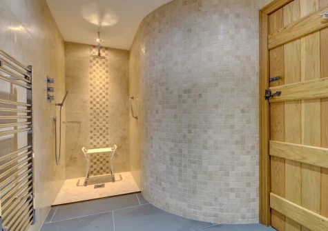 The shower room at The Stables, Lynton