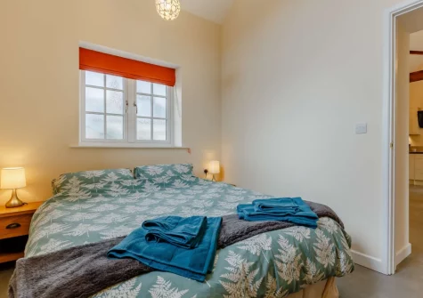 The bedroom at The Stone Barn at Hock Ridge Farm, Fairy Cross