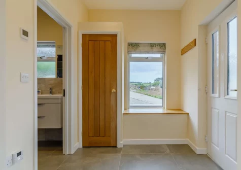 The entrance hallway at The Stone Barn at Hock Ridge Farm, Fairy Cross