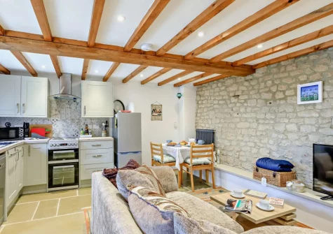 The living, kitchen & dining area at The Stone Barn, Dulford