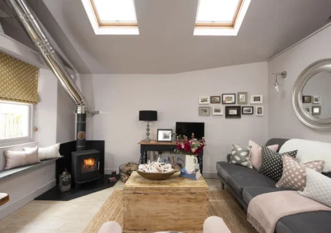 The living area at The Store Room, Mousehole