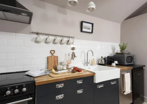 The kitchen at The Store Room, Mousehole