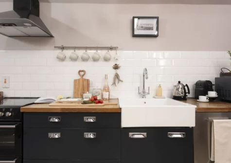 The kitchen at The Store Room, Mousehole