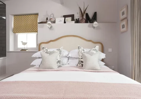 The bedroom at The Store Room, Mousehole