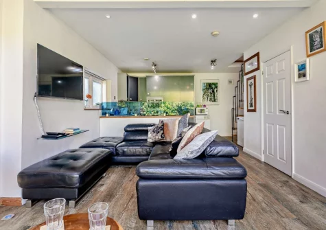 The living area at The Studio, Cubert