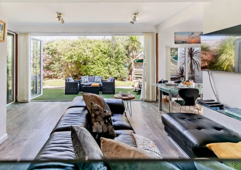 The living area at The Studio, Cubert