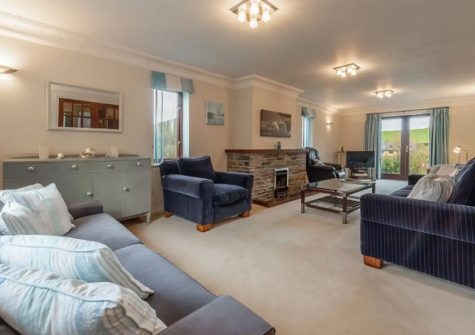The living area at The Summerhouse, Roserrow, Polzeath