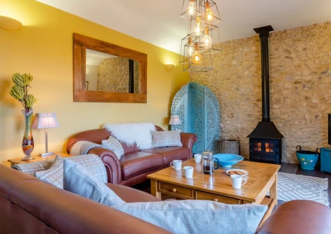 The living area at The Sundowner, Lower Wyke Farm, Wyke