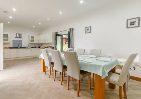 The kitchen & dining area at The Swallows Barn, Bray Shop