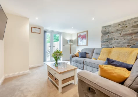 The living room at The Swallows Nest, Launceston