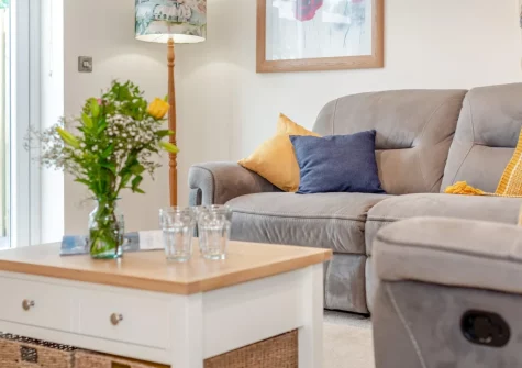 The living room at The Swallows Nest, Launceston