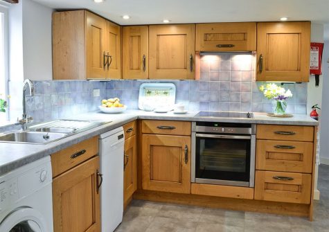 The kitchen at The Thatch Cottage, South Petherwin