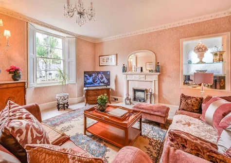 The living room at The Town House at Muntham, Torquay