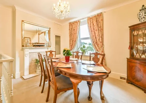 The dining room at The Town House at Muntham, Torquay