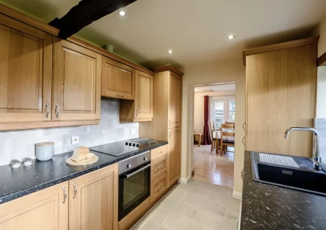 The kitchen at The Trappings, Langtree