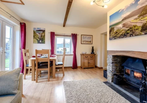 The dining area at The Trappings, Langtree