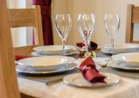 The dining area at The Trappings, Langtree