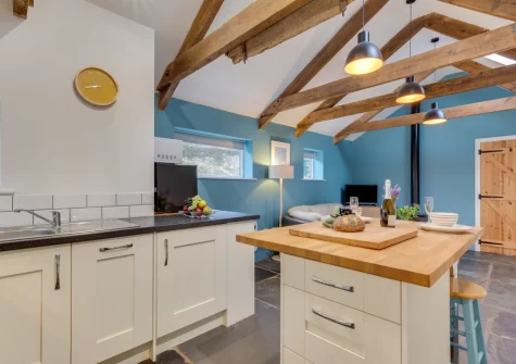 The kitchen & breakfast bar dining area at The Trefanny Inn, Trefanny Hill