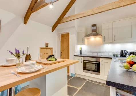 The kitchen & breakfast bar dining area at The Trefanny Inn, Trefanny Hill