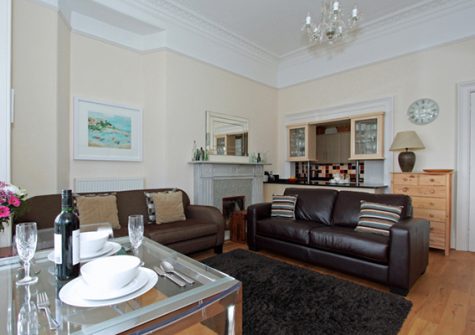The living area @ The View, Pentowan House, Newquay