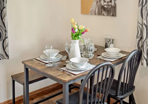 The dining area at The Wash House, Cannalidgey Farm, St Issey