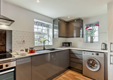 The kitchen at The Wash House, Cannalidgey Farm, St Issey