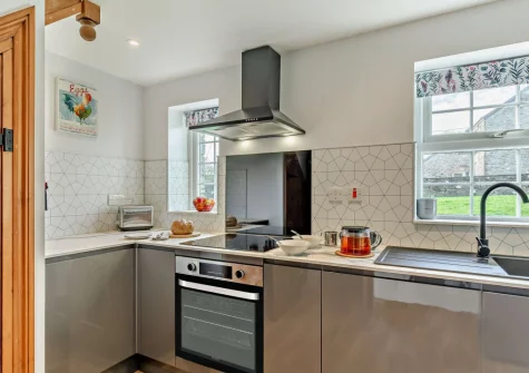 The kitchen at The Wash House, Cannalidgey Farm, St Issey