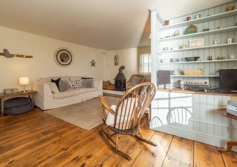 The living room at The Watch House, Coverack