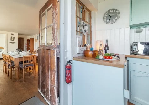 The kitchen & dining room at The Watch House, Coverack